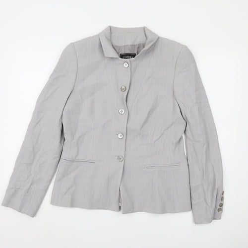 Zeddra Women's Grey Blazer Size 16 Single-Breasted