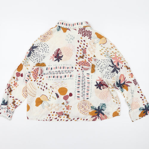 Pull & Bear Women's Multicoloured Floral Button-Up Shirt