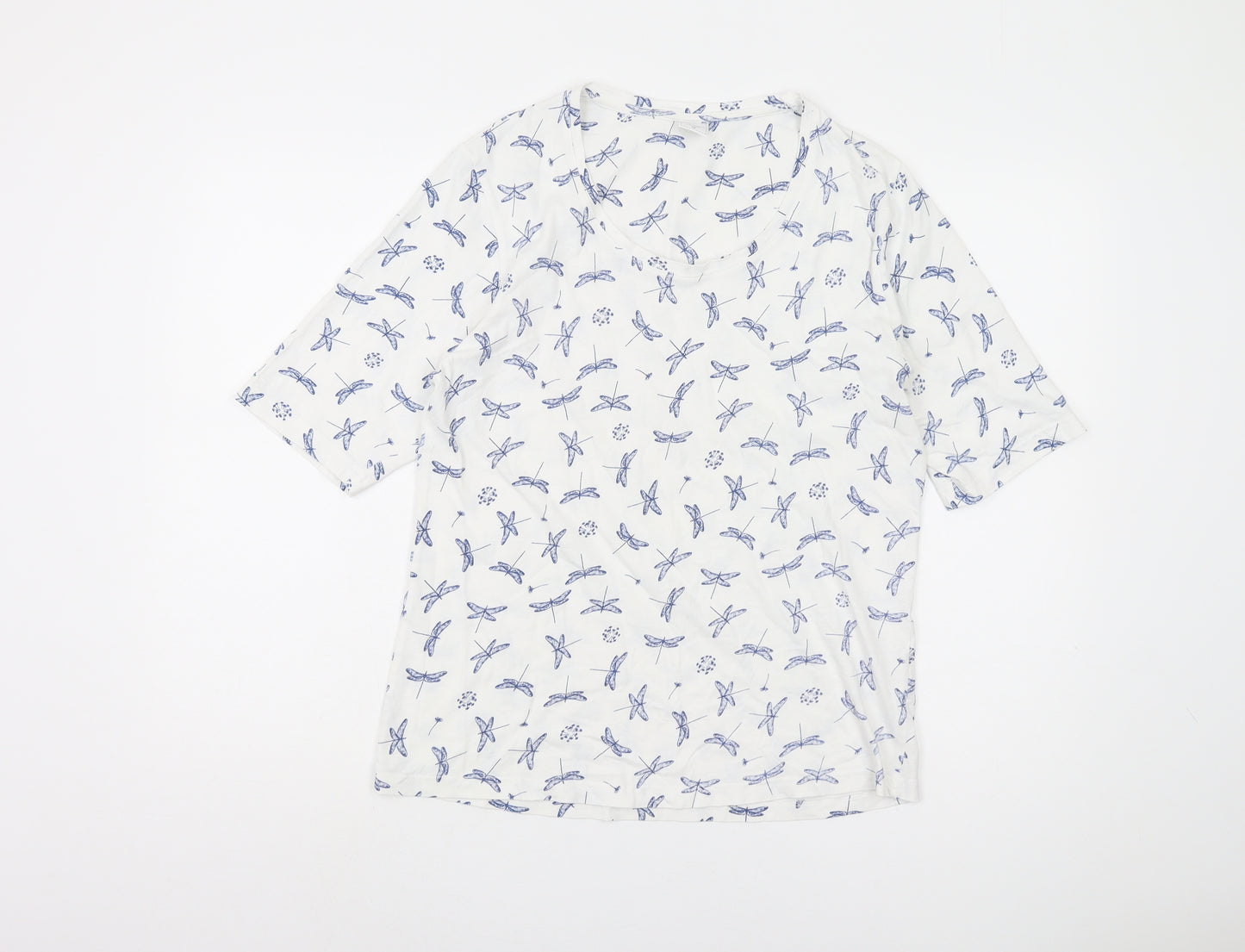 Cotton Traders Women's White T-Shirt Size 12 Casual