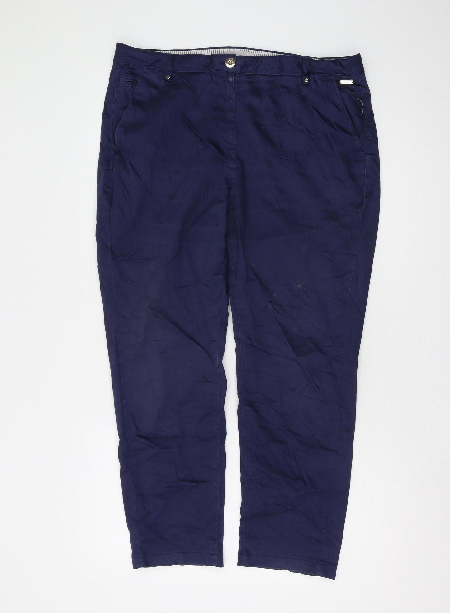 Marks and Spencer Women's Blue Trousers Size 16