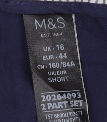 Marks and Spencer Women's Blue Trousers Size 16