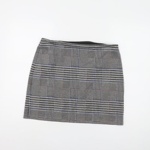 Marks and Spencer Women's Grey Check Pencil Skirt Size 14