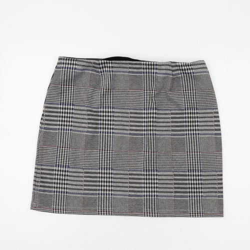 Marks and Spencer Women's Grey Check Pencil Skirt Size 14