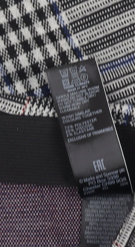 Marks and Spencer Women's Grey Check Pencil Skirt Size 14