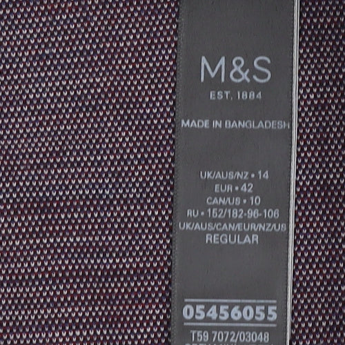 Marks and Spencer Women's Grey Check Pencil Skirt Size 14