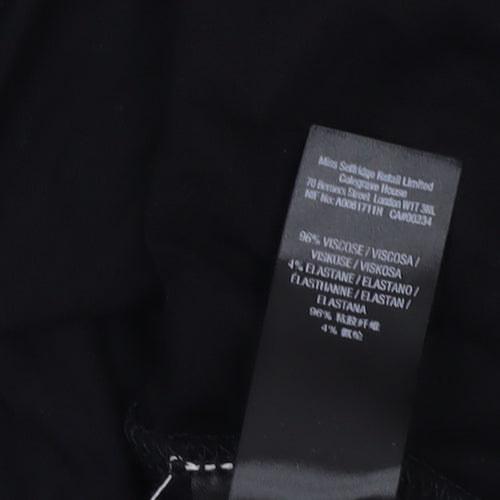 Miss Selfridge Women's Black Size 8 Skirt