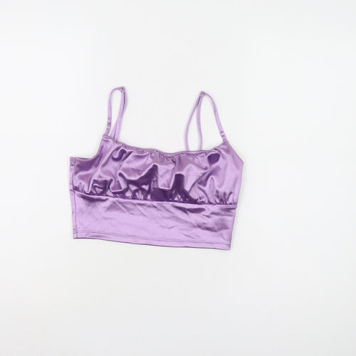 H&M Women's Purple Satin Camisole Tank S