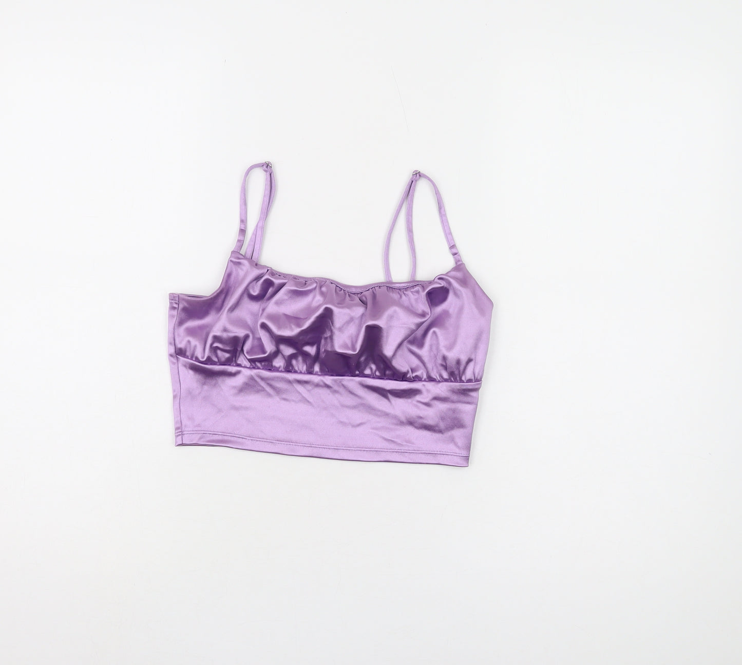 H&M Women's Purple Satin Camisole Tank S