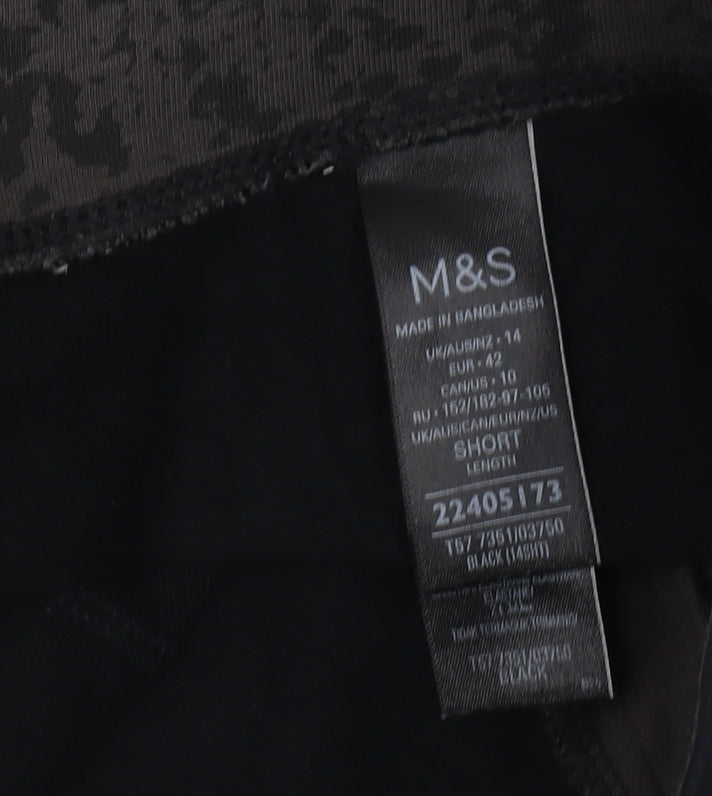 Marks and Spencer Women's Black Trousers, Size 14