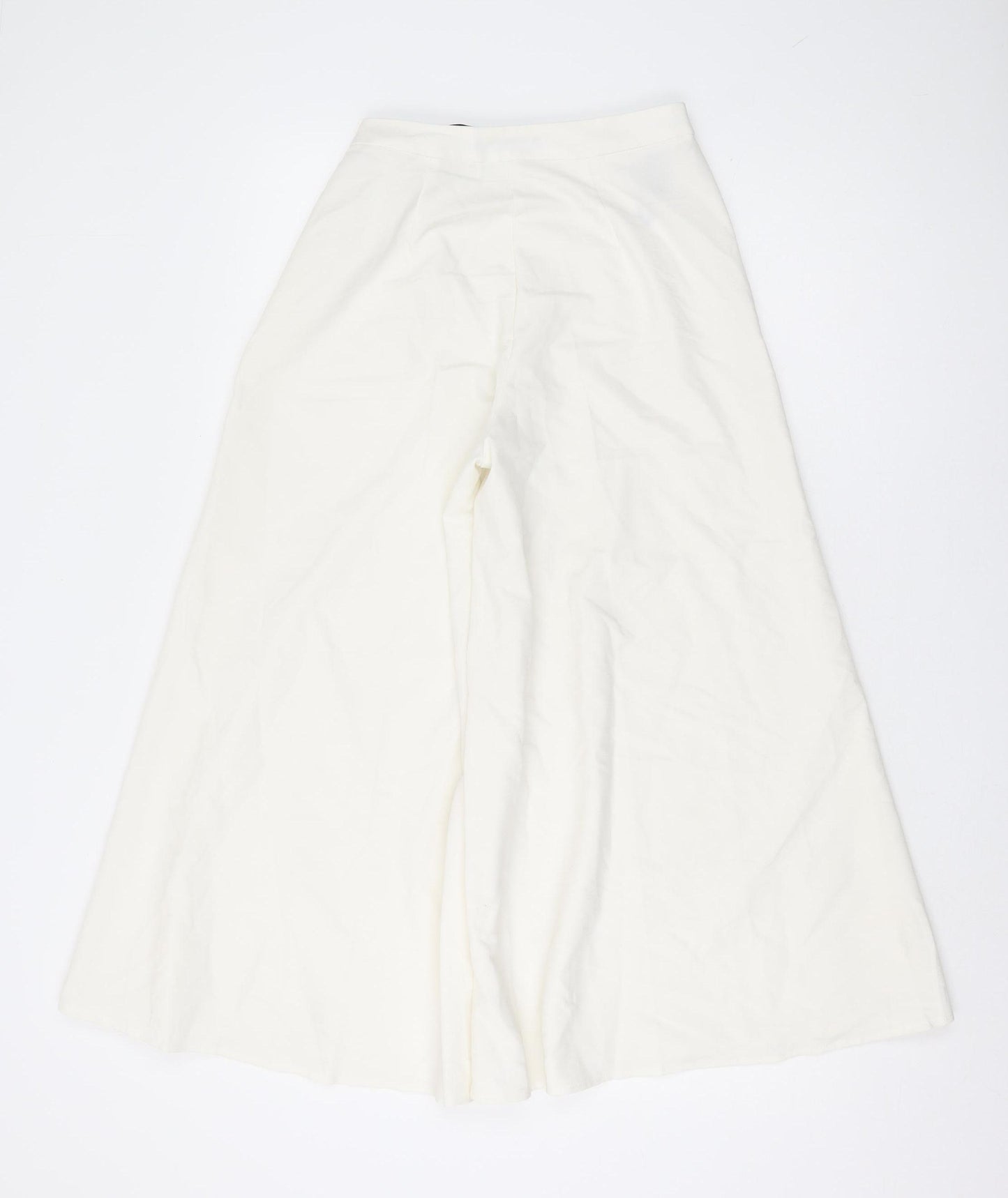 Missguided Women's Ivory Wide-Leg Trousers - Size 10