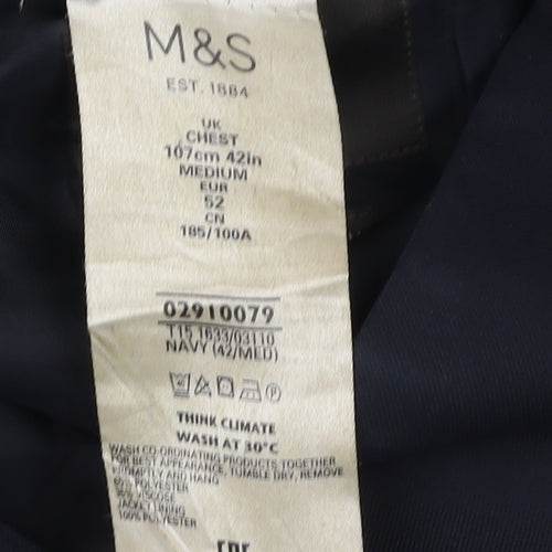 Marks and Spencer Men's Blue Blazer 42 Regular Fit