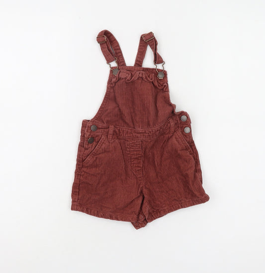 Next Unisex Baby Corduroy Dungaree Brown 18-24 Months