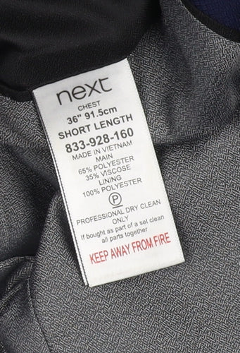 Next Men's Blue Blazer, Size 36 Short Length