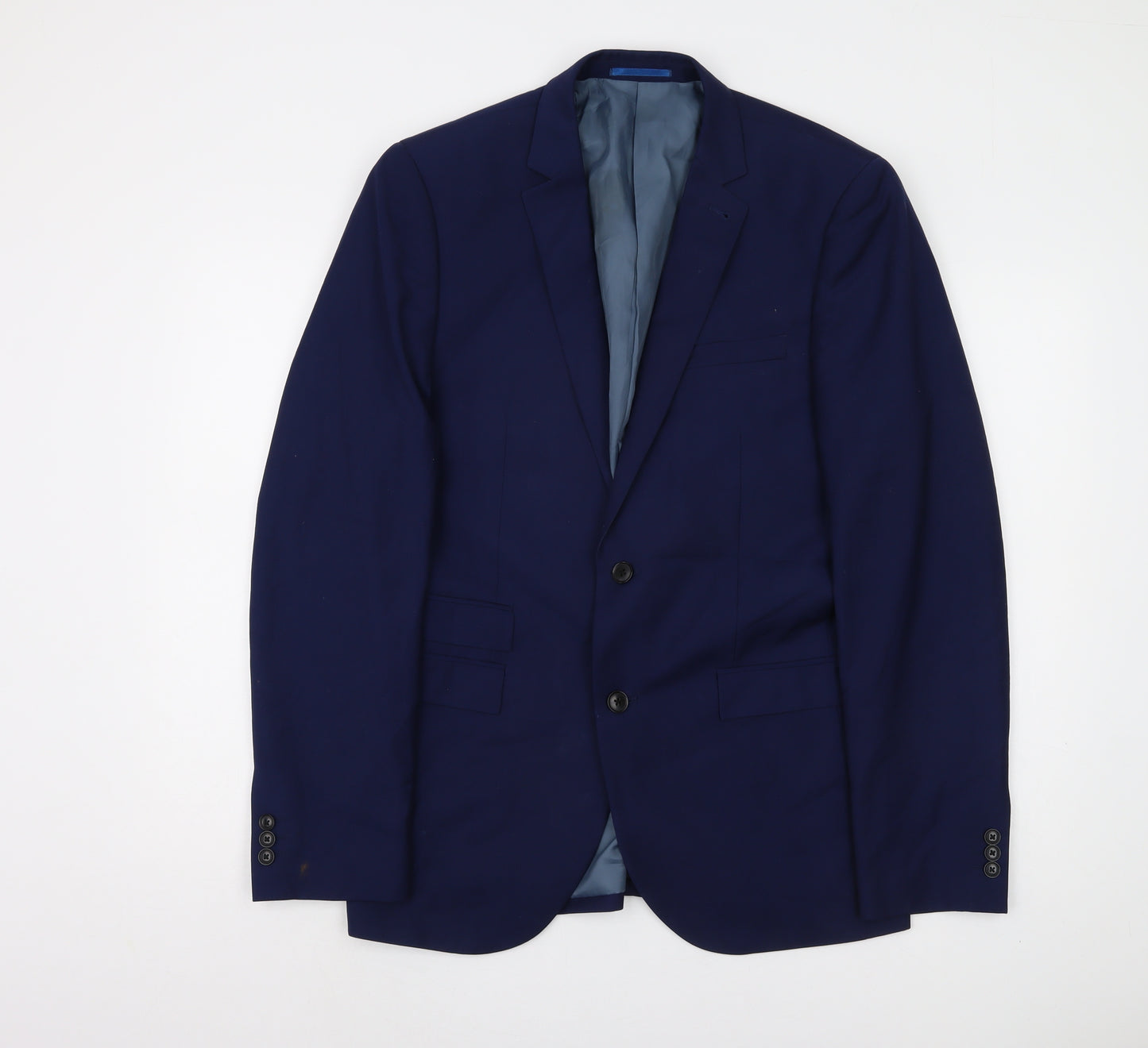 Next Men's Blue Suit Jacket 40L Single-Breasted Formal