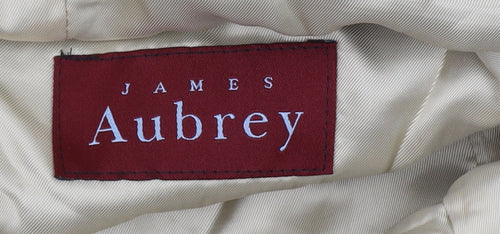 James Aubrey Men's Black Double-Breasted Wool Blazer 38L