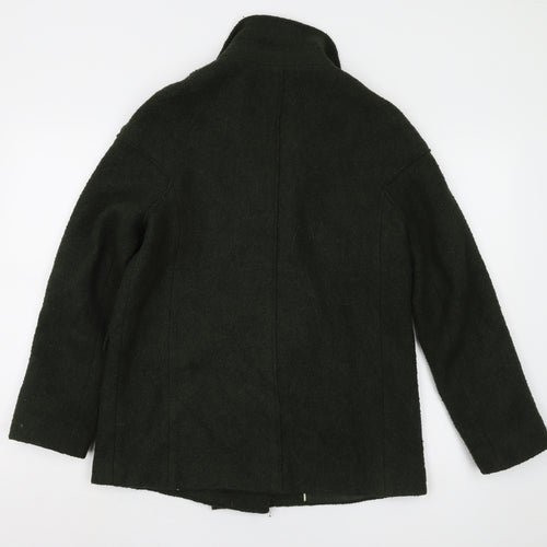 Marks and Spencer Women's Green Pea Coat, Size 10, Winter Elegance