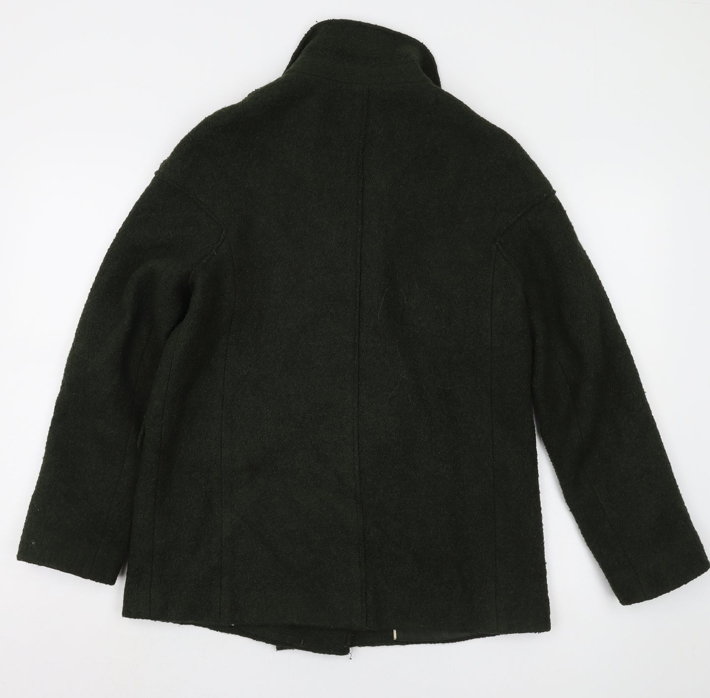 Marks and Spencer Women's Green Pea Coat, Size 10, Winter Elegance
