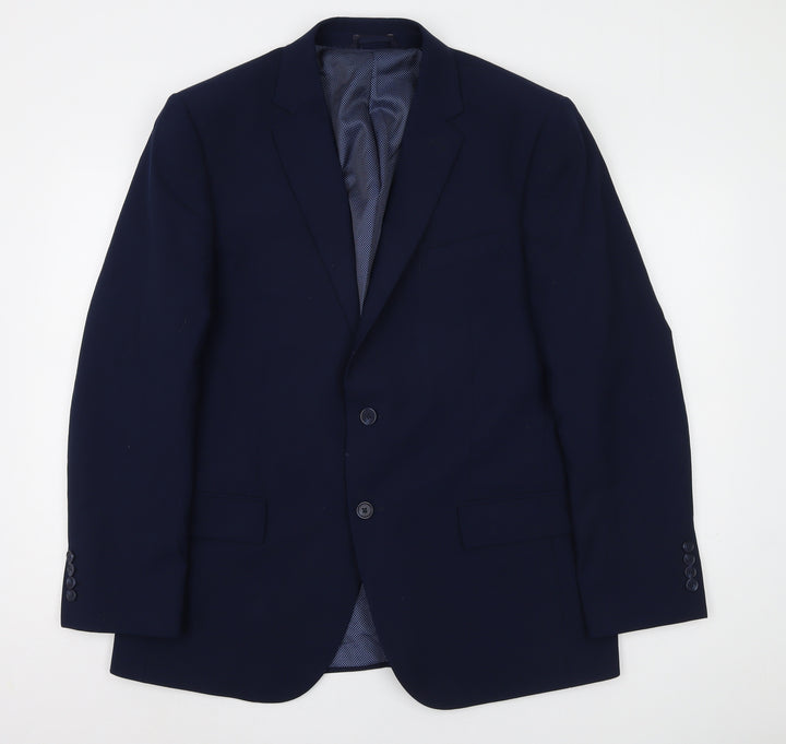 Marks and Spencer Men's Blue Blazer 42R Wool Blend