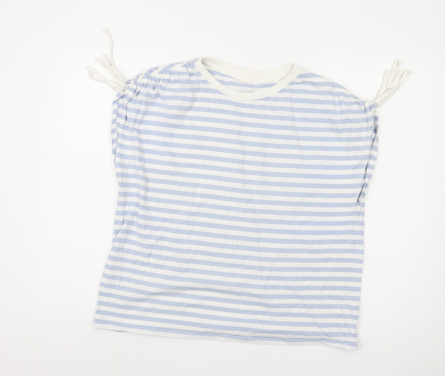 John Lewis Women's XL Blue Striped T-Shirt
