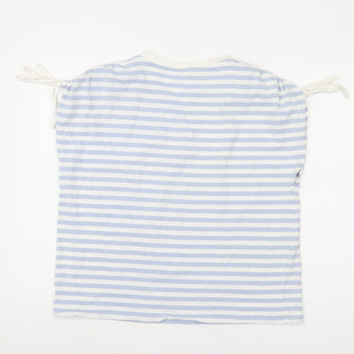 John Lewis Women's XL Blue Striped T-Shirt
