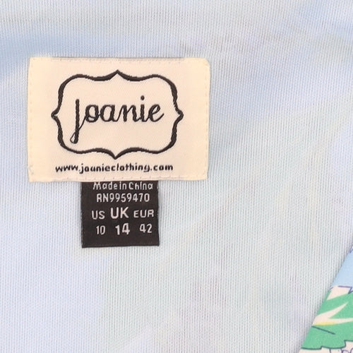Joanie Women’s Blue Floral Collared Dress Size 14