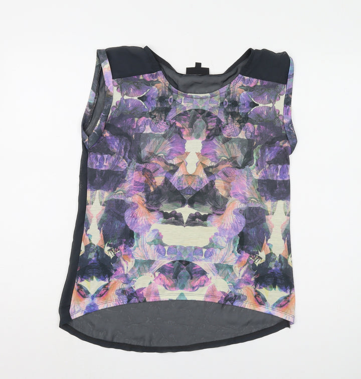 Warehouse Women's Multicoloured Floral Blouse Size 10