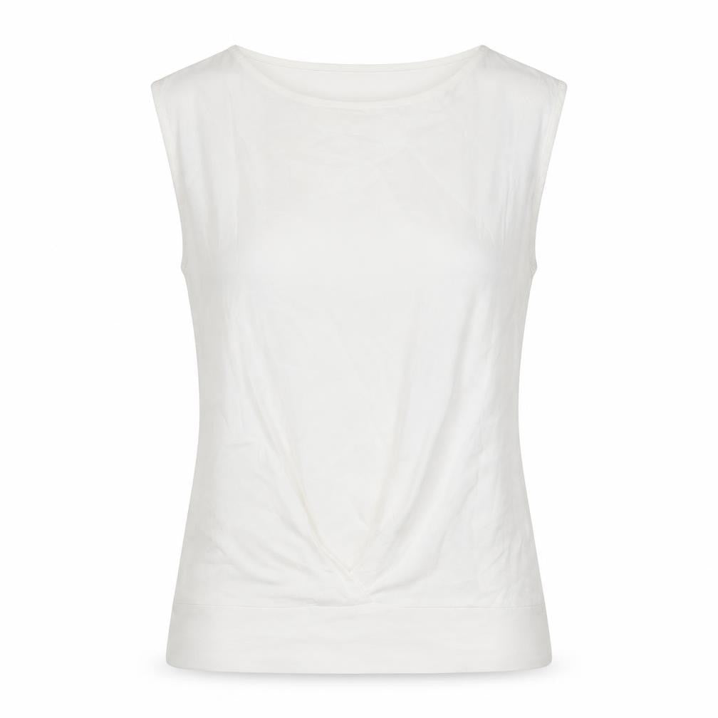 Front view of Next Women's White Viscose Tank Top, size 8