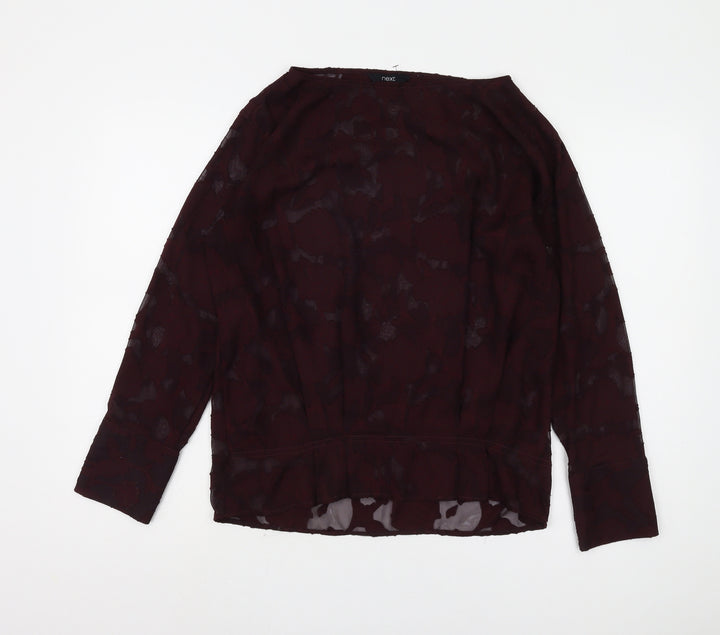Next Long Sleeve Top Women Burgundy Size 10