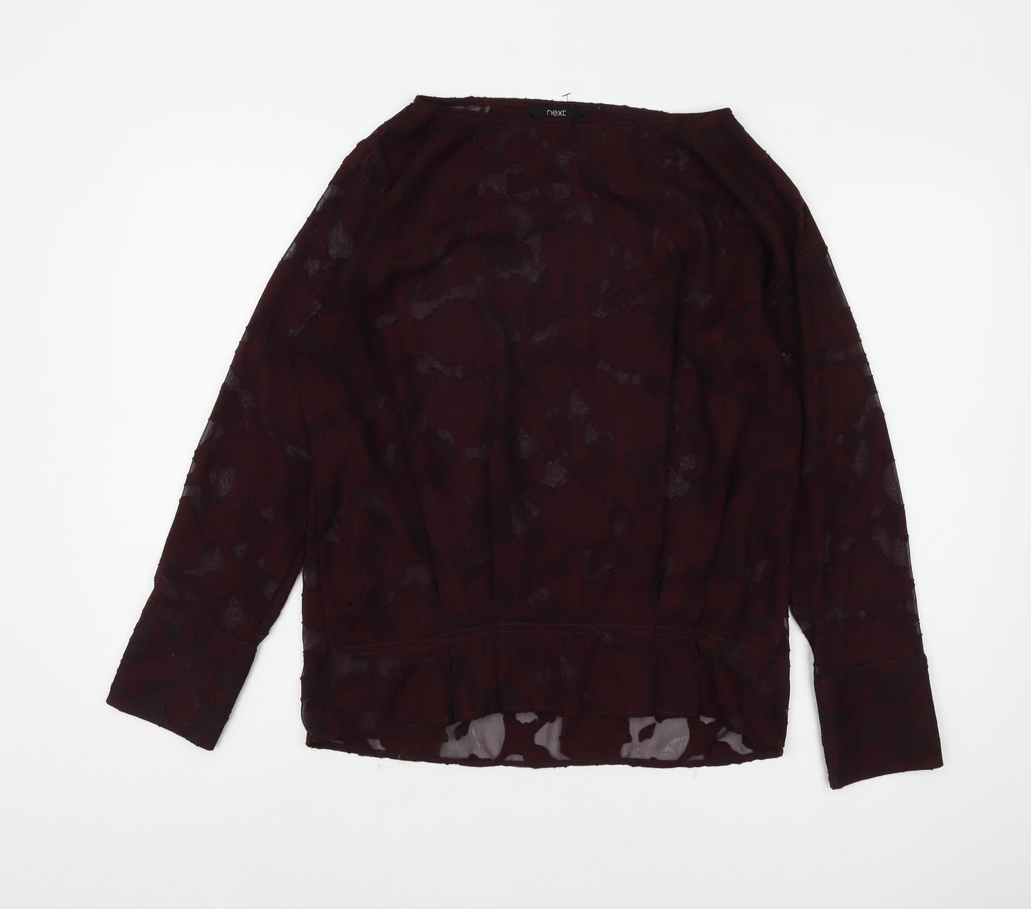 Next Long Sleeve Top Women Burgundy Size 10