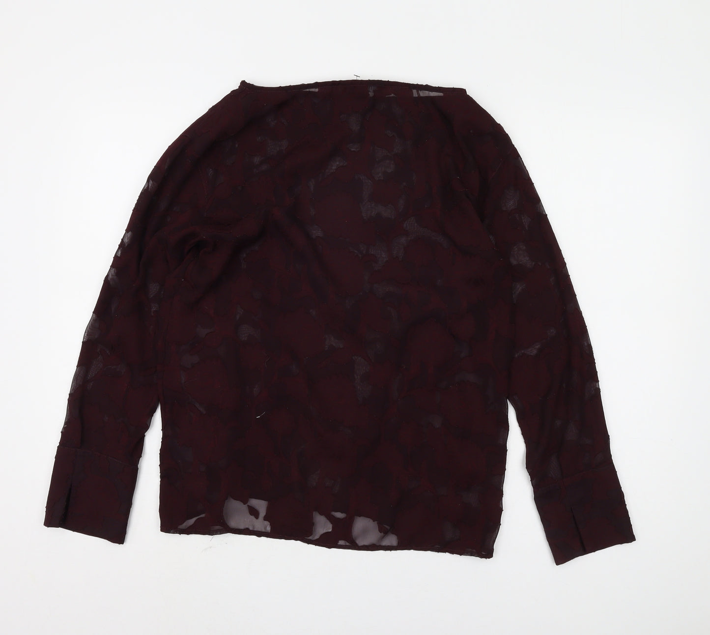 Next Long Sleeve Top Women Burgundy Size 10