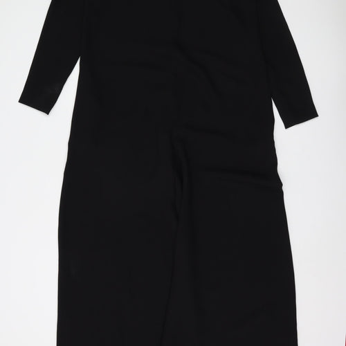 Zara Women's Black Long Sleeve Jumpsuit Size 8