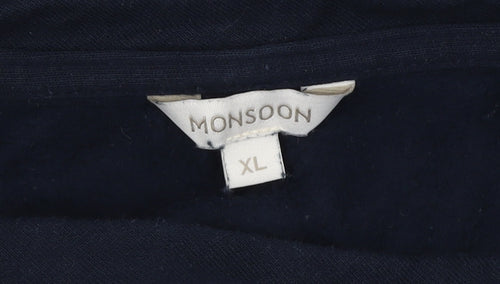 Monsoon Women’s Blue XL Crew Neck Lace Sweatshirt
