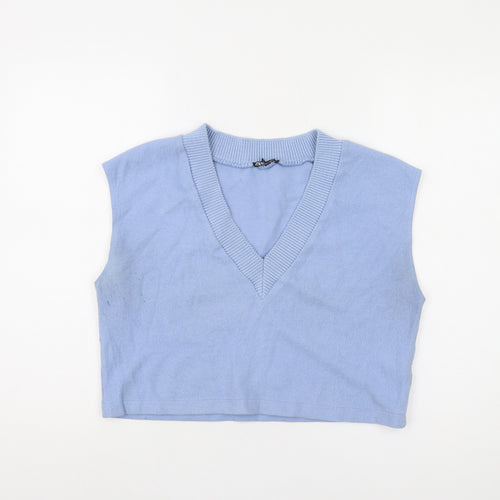 Zara Women's Blue Sleeveless Vest, Size S
