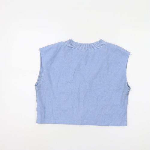 Zara Women's Blue Sleeveless Vest, Size S