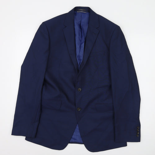 Marks & Spencer Men's Blue Long Blazer Jacket 38L
