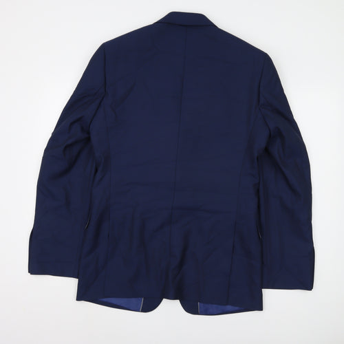 Marks & Spencer Men's Blue Long Blazer Jacket 38L