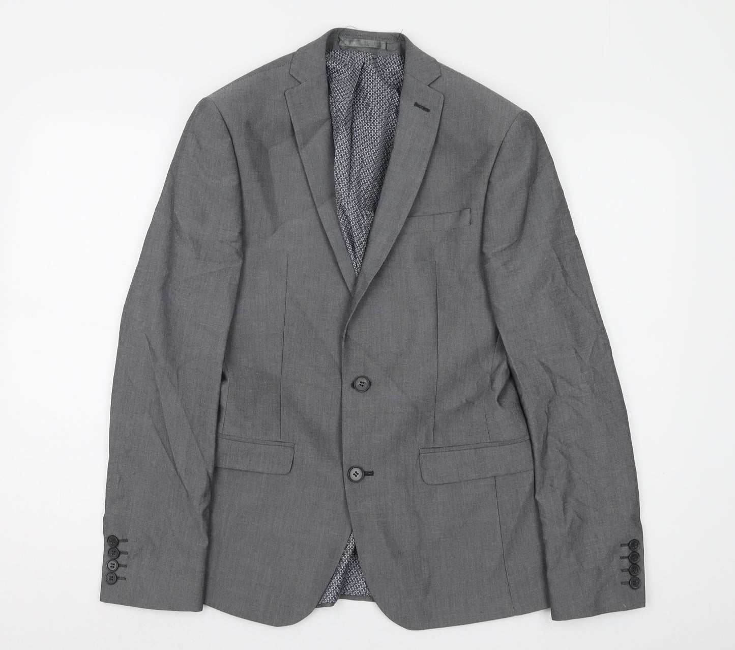 Limehaus Men's Grey Blazer 36 Regular Formal Jacket