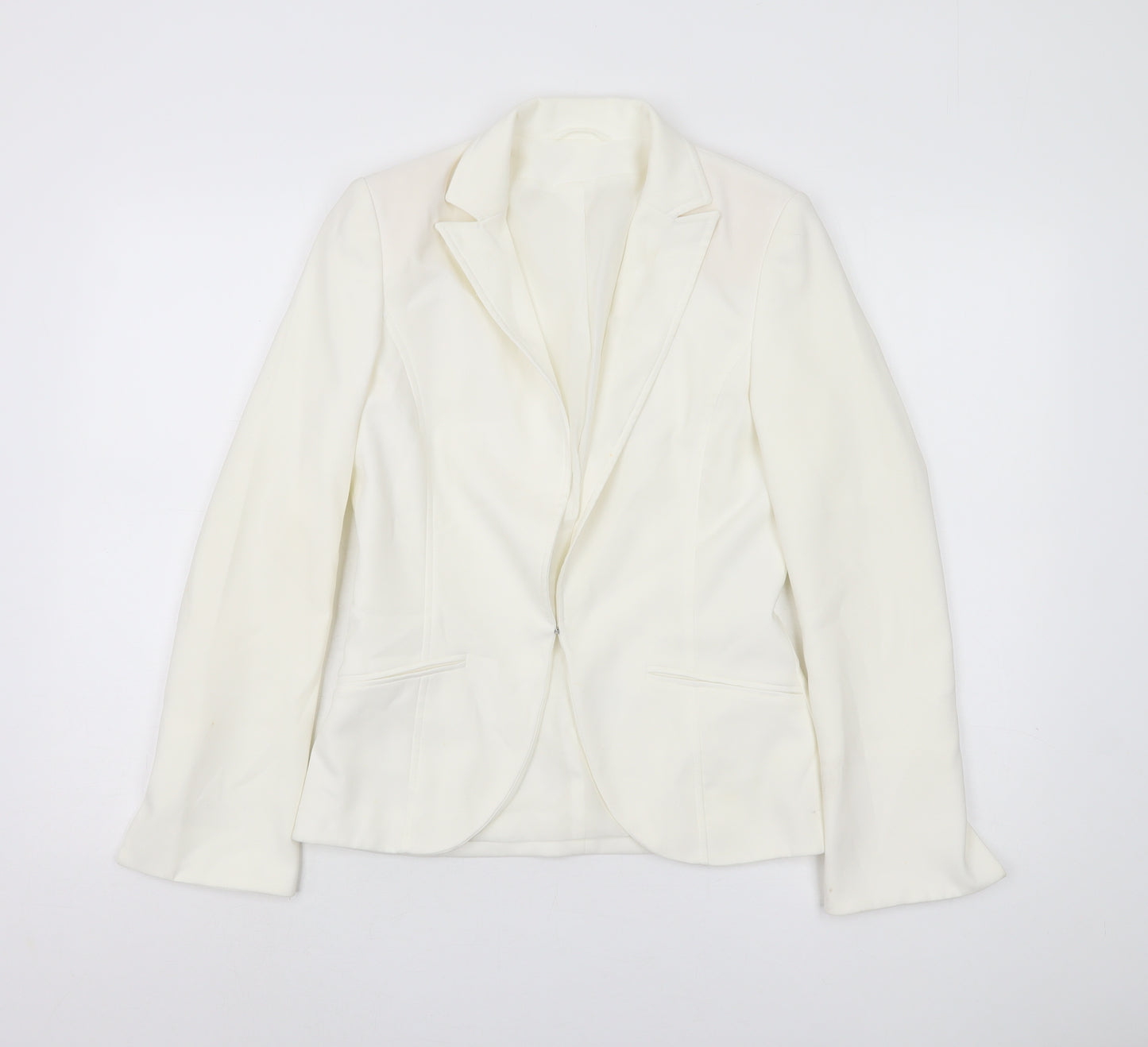 Topshop Women's White Blazer - Size 8 - Elegant Workwear
