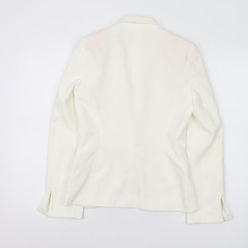 Topshop Women's White Blazer - Size 8 - Elegant Workwear