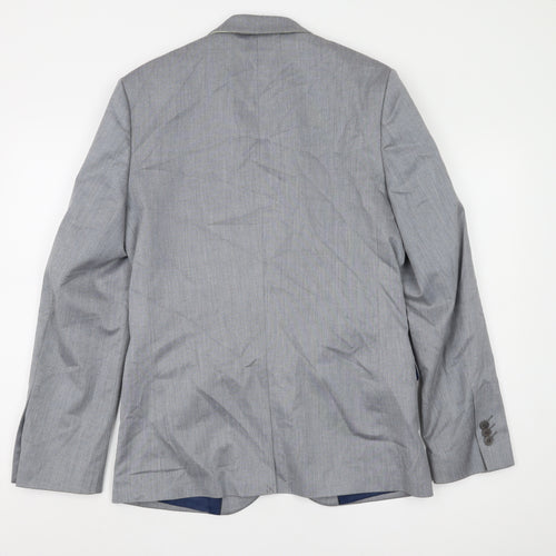River Island Men's Grey Blazer, Size 38, Regular Fit