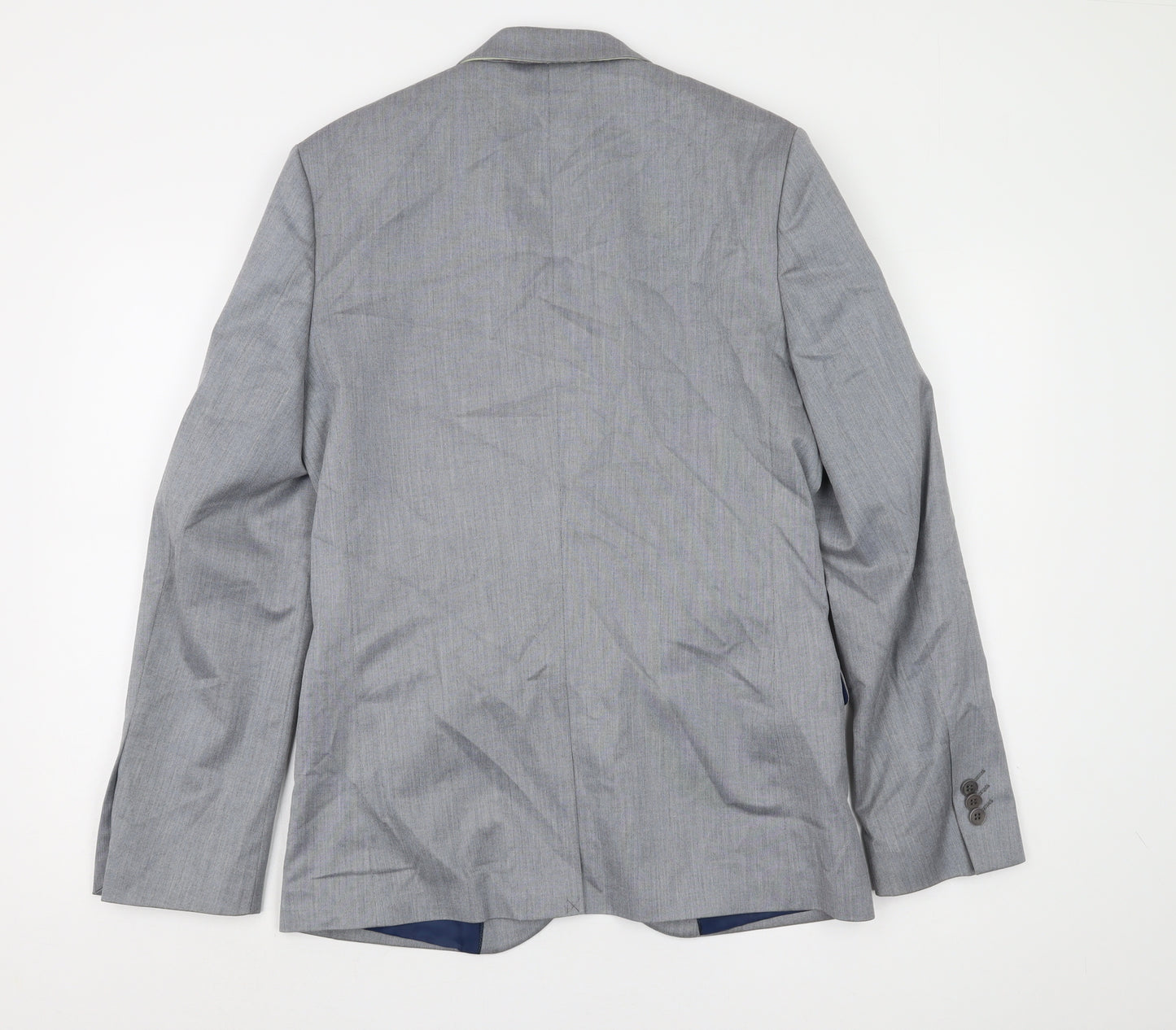 River Island Men's Grey Blazer, Size 38, Regular Fit