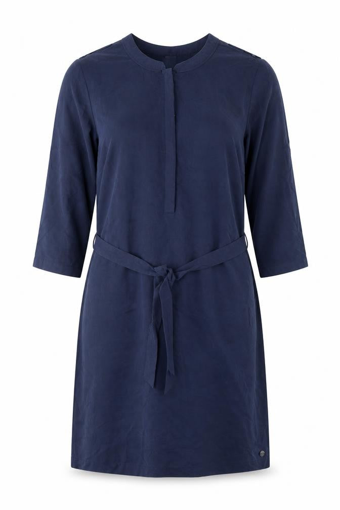 Front view of s.Oliver Women's Blue Dress, 3/4 Sleeve, size 12