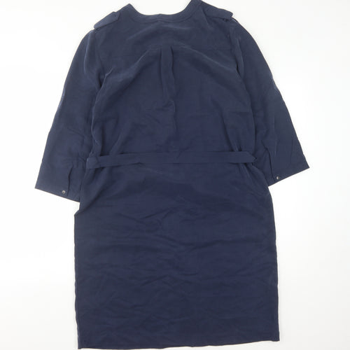 s.Oliver Women's Blue Dress, 3/4 Sleeve, Size 12