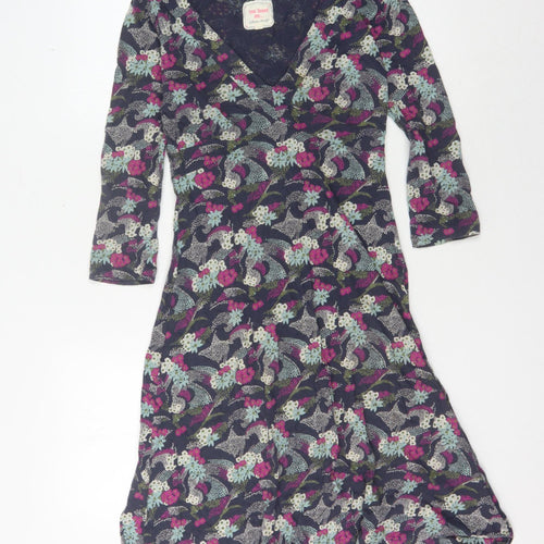 White Stuff Women's Multicoloured V-Neck Dress L