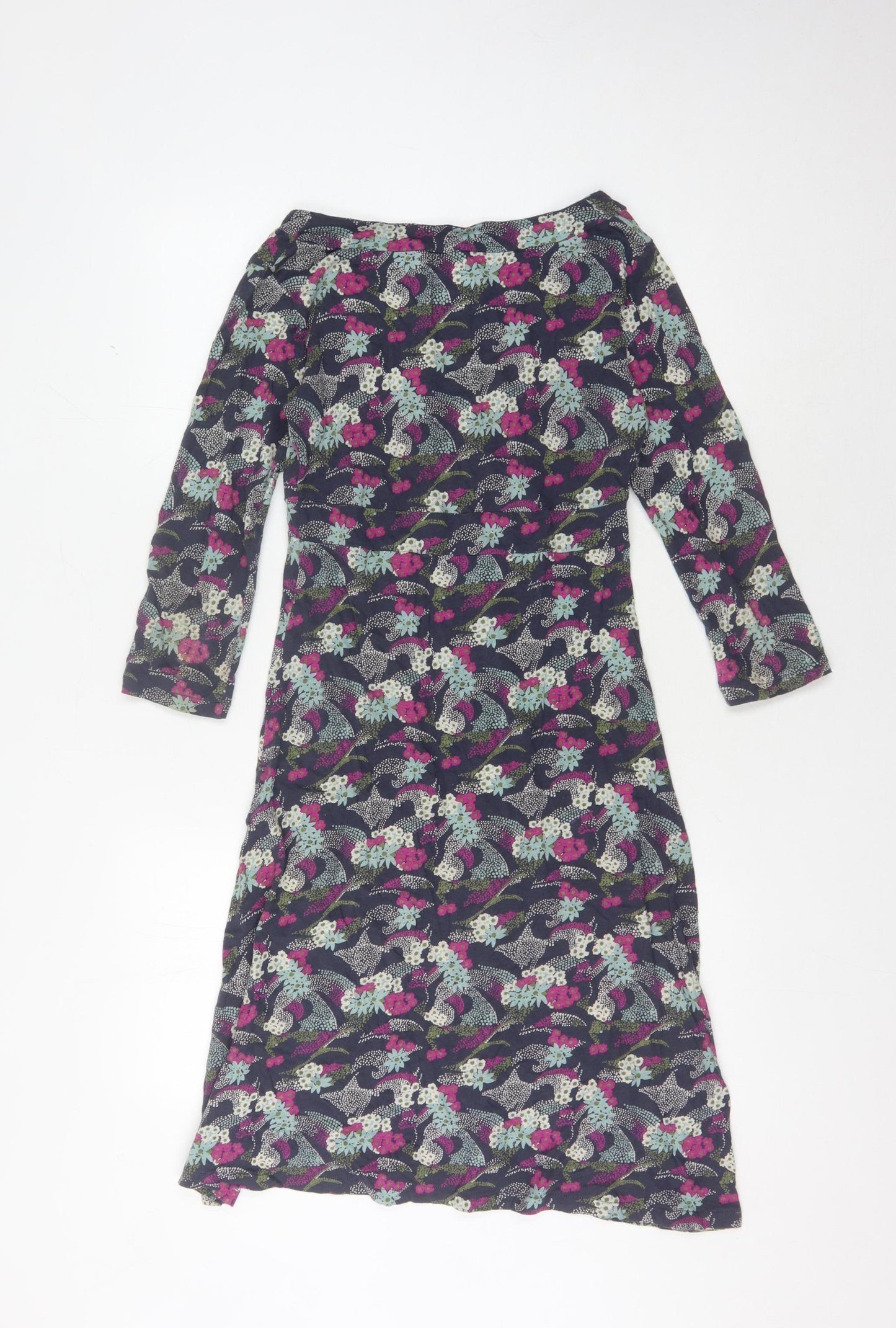 White Stuff Women's Multicoloured V-Neck Dress L