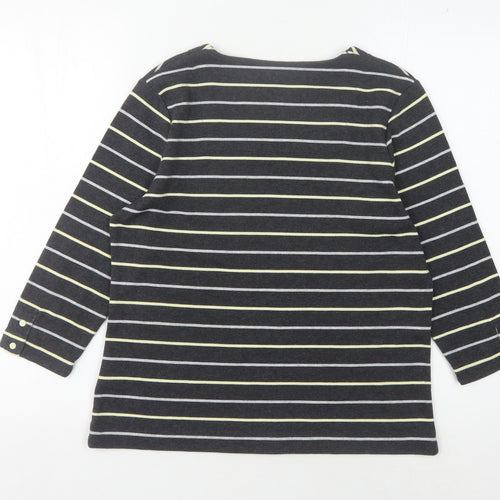 Dash Women’s Black Striped T-Shirt Size 12