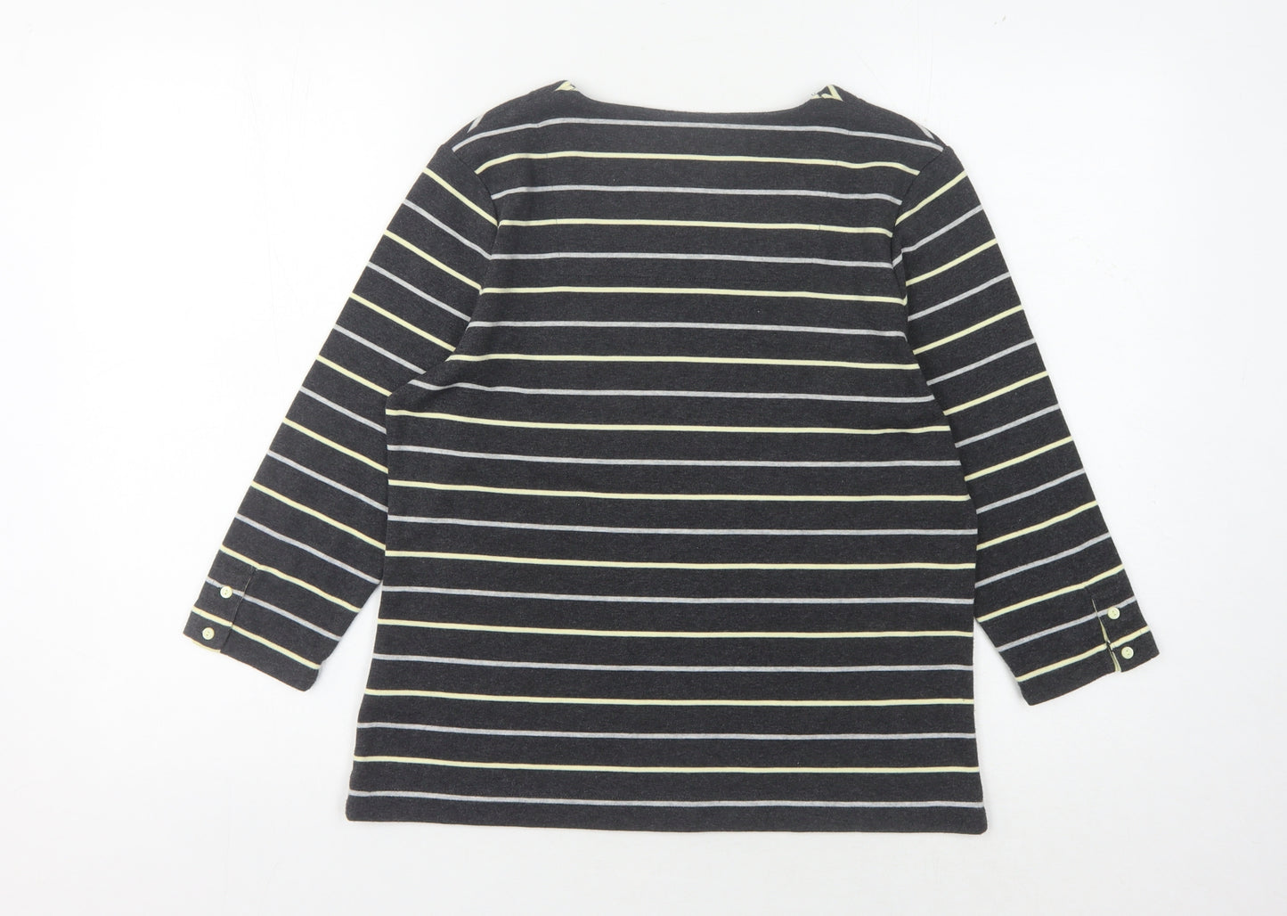 Dash Women’s Black Striped T-Shirt Size 12