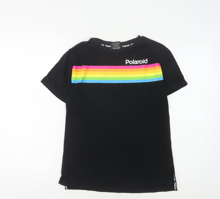 Next Girls Black T-Shirt, 8 Years, Retro Style