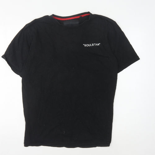 Soul Star Men's Black XL Cotton T-Shirt