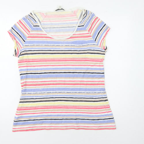 Laura Ashley Women's Multicoloured Striped T-Shirt